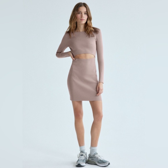 Aritzia Wilfred Free Cut Out Knituu Longsleeve Dress - Picture 2 of 3